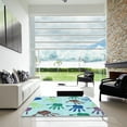 thumbnail image 6 of Ahgly Company Indoor Rectangle Patterned Blue Koi Blue Area Rugs, 5' x 7', 6 of 6