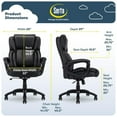 thumbnail image 6 of Serta Garret Executive Office Chair Space Black Bonded Leather, 6 of 14