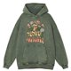 thumbnail image 5 of Sudadera con capucha informal de gran tamaño 100 % algodón para hombre, ropa para hombre, estilo retro, desgastado, con estampado de flores y setas en flor, Love Yourself, 5 of 5