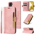 thumbnail image 1 of Wallet Case for Samsung Galaxy S23 Plus, Wrist Hand Strap Premium PU Leather TPU Shockproof Flip Cover with Kickstand Card Slots Holder Magnetic Clasp Case for Samsung Galaxy S23 Plus, Pink, 1 of 7