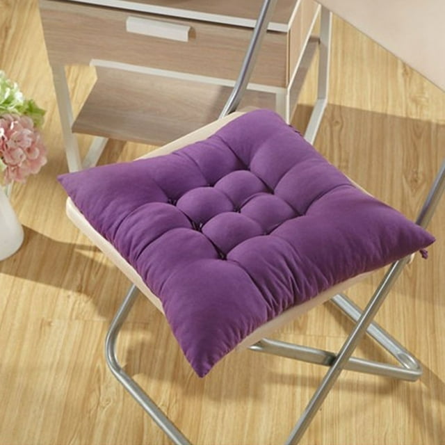 Solid Color Frosted Chair Cushion Dining Chair Cushion Office Student And Winter Seat Cushion Non Fading