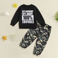 thumbnail image 2 of Clothes For Teen Boys Fall/Winter Warm Long Sleeve Stretch Waistband 6M 12M 18M 2T 3T Sweatshirt and Elastic Sweatpants 2Pcs Set, 2 of 4