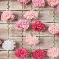 thumbnail image 6 of Jiibva 2Pcs Paper Flower Garland Lightweight Simulation Pom Leaf Flower Banner Hanging Party Decorations For Birthday Wedding Engagement Decor, 6 of 7
