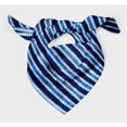 thumbnail image 3 of Bimba Blue Stripe Shibori Pure Silk Printed Head Bandanas Summer Neck Wrap Scarf 40 x 40 Inches, 3 of 6
