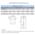 thumbnail image 2 of MAYFISH 100% Cotton Men's Sleepwear Short Sleeve Top and Long Pants Pajama Set Summer Breathable Pjs with Pockets (Heather Navy,L), 2 of 7