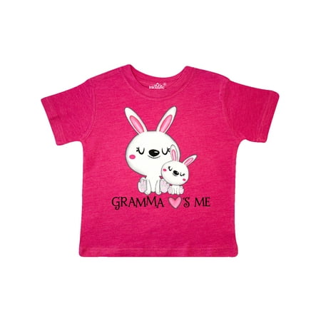 

Inktastic Gramma Loves Me- bunny family Gift Toddler Boy or Toddler Girl T-Shirt