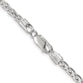 thumbnail image 3 of 925 Sterling Silver Spiga Wheat Chain Styles Necklace 3.5 mm Diamond-cut Round 18 inch, 3 of 4