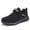 Black, variant on Girls Sneakers Solid Color Mesh Woven Upper Breathable Comfortable Running Shoes For Kids ,11-11.5 Years