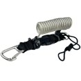 thumbnail image 4 of Lipstore Diving Coil Lanyard Spring Coiled Camera Lanyard Metal with Hook Freediving Rope Light Grey, 4 of 8