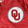 thumbnail image 3 of Women's Colosseum Crimson Oklahoma Sooners The Devil Speckle Lace-Placket Raglan Pullover Hoodie, 3 of 4