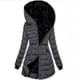 thumbnail image 4 of Abrigo de algodón de invierno para mujer, cálido con capucha y terciopelo, abrigo de algodón, abrigo largo, abrigo de algodón negro, 4 of 6