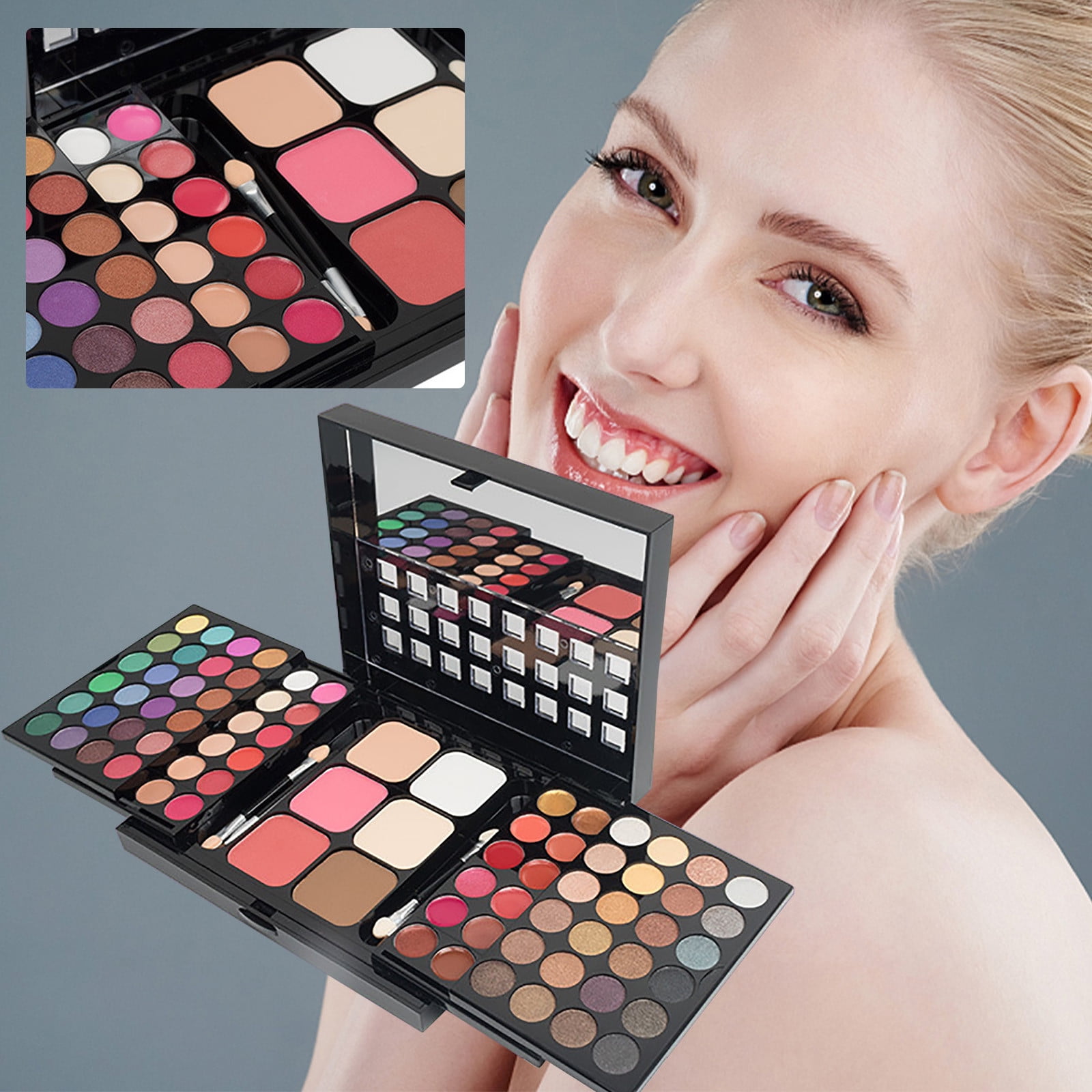 Eyeshadow Palette 78 Colors Makeup Kit, 78 Colors Collapsible Retractable Makeup Eye Shadow Fix Concealer Set, Professional Makeup Eye Shadow Palette, Christmas Valentine's Day Gift Set