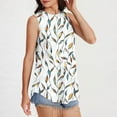 thumbnail image 5 of Womens Sleeveless Tank Tops Crew Neck Loose Summer Casual Flowy Curved Tunic Shirt Trendy Boho Print Pullover Tops, 5 of 6
