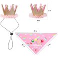 thumbnail image 2 of Conjunto de sombrero y pañuelo de cumpleaños para perro rosa, 2 of 5