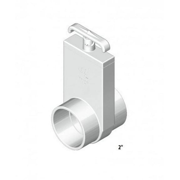 Waterway Plastics 880-2000 2 in. Spigot x 2 in. S Slice Valve