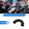 thumbnail image 2 of 4" OD 180 Degree U Bend 6064 Aluminum Alloy Tube Intercooler Pipe Surface Blasting Air Intake Connection Hose W/ Double Bead Roll 3.9" Length Black, 2 of 6