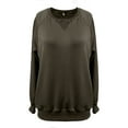 thumbnail image 5 of FDGIU Women's Oversized Sweatshirts 2025 - Fleece Pullover Crewneck Long Sleeve, Comfy Fall Winter Tops Casual Outfits, 5 of 5