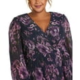 thumbnail image 3 of Nightway Robe Longue Imprimée Grande Taille pour Femmes Violet/18w, 3 of 4