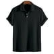 thumbnail image 1 of Playera Elvqul de Caballero Manga Corta Liso Negro Casuales Algodón Deportivas Solapa, 1 of 9