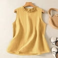 thumbnail image 2 of Ashirexll Sleeveless Tops for Women, Summer Tops for Women, Summer Linen Camisole Sleeveless Solid Color Casual Tank, 2 of 4