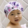 thumbnail image 4 of 4 Pcs Kids Waterproof EVA Shower Cap Elastic Bathing Cap-4pcs-, 4 of 5