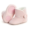thumbnail image 5 of Newborn Baby Boys Girls Fleece Fur Knit Winter Warm Snow Boots Soft Sole Prewalker Non-Skid Boots For Infant Toddler 0-6 Months, 5 of 7