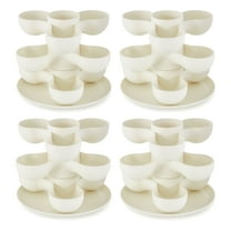 The HC Companies 8 Inch Pixie Indoor Stacking Plant Pot (4 Pack)