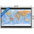 thumbnail image 3 of Map - World Time Zones Wall Poster, 22.375" x 34", Framed, 3 of 5