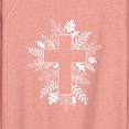 thumbnail image 3 of Instant Message - Foliage Cross - Women's Lightweight French Terry Pullover, 3 of 7