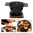 thumbnail image 4 of GROWTH TANK barbecue Personne Sans Fumée Antiadhésif Portable Four Triangulaire Gril Rôtissage Courbe Rayures, 4 of 9
