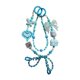 thumbnail image 2 of Llavero con cuentas, pulsera, adorno, llavero de moda, llavero de coche para niñas, niños, mujeres, regalo de cumpleaños, recuerdo de fiesta Azul, 2 of 9