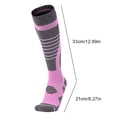 thumbnail image 4 of Calcetines Esquí Térmicos Invierno Medias Tubo Senderismo para Mujer () Púrpura, 4 of 4