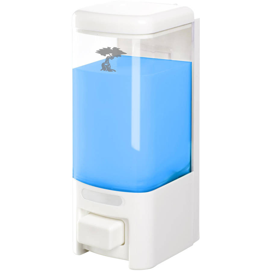 ToiletTree Products Shampoo and Soap Dispensers, Single White