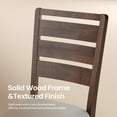 thumbnail image 6 of COLAMY Farmhouse Wood Dining Chairs Set of 6, Rustic Ladder Back Kitchen Side Chair with Upholstered Seat, Brown, 6 of 11