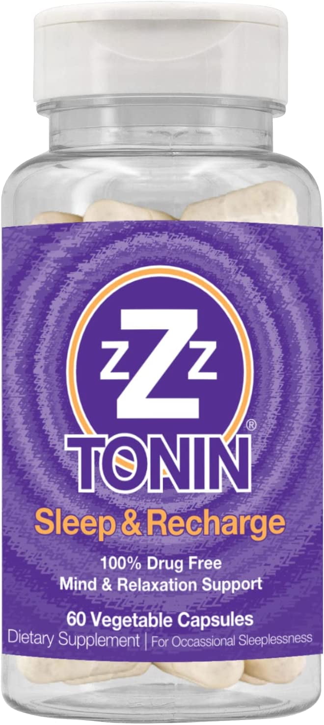 ZZZTONIN Sleep & Recharge. Vegan Natural Sleep Aid Melatonin Gaba