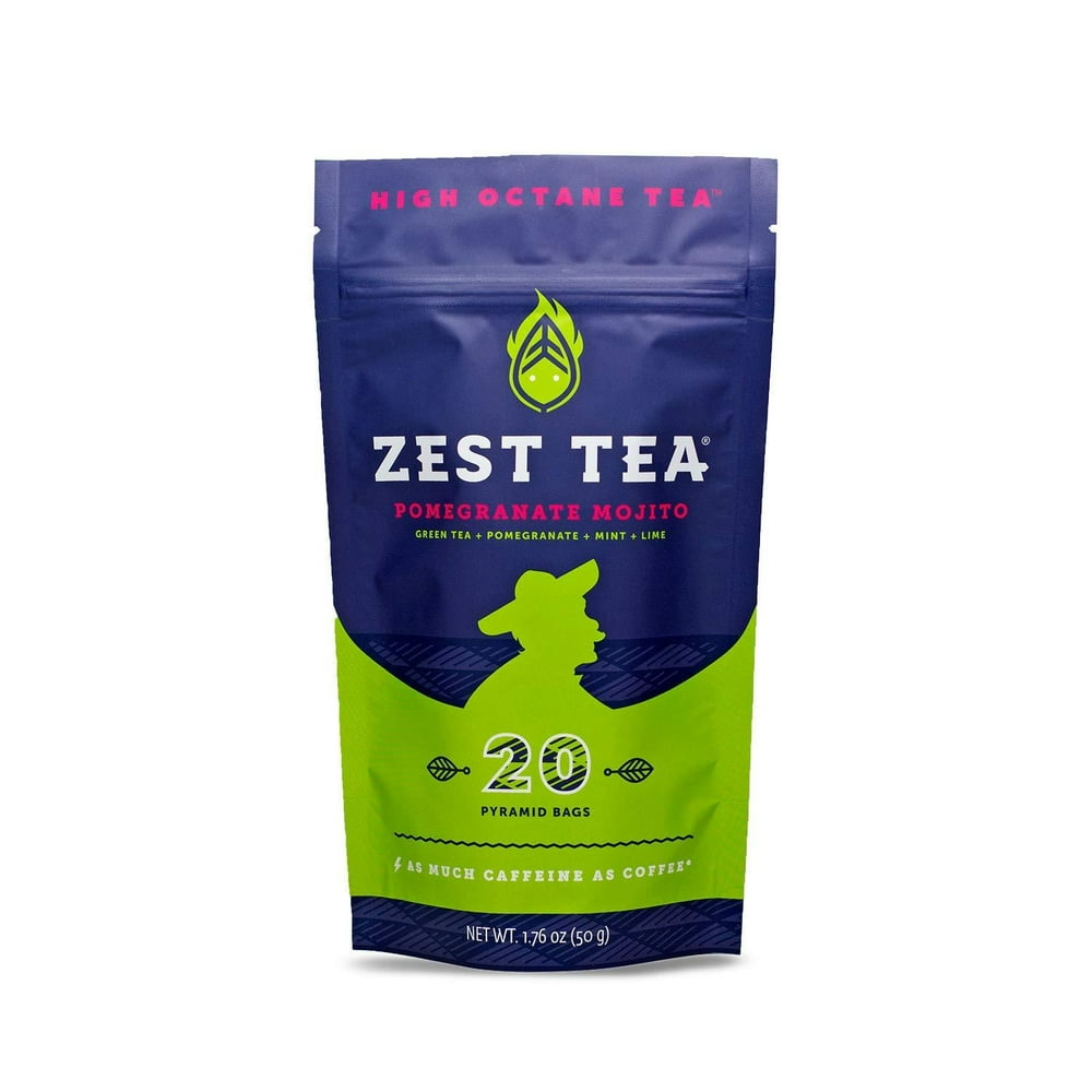 Zest Tea Energy Hot Tea, High Caffeine Blend Natural & Healthy Coffee Substitute, Perfect for
