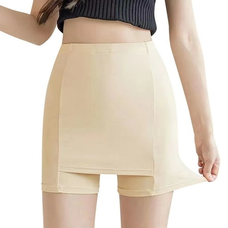 MSJUHEG Leggings For Women Womens Leggings Leggings Front Crotch Slip Shorts Under Dresses Smooth Boyshorts Underwear Thigh Panties Shorts For Matching Skirts Dresses Leggings High Waisted Khaki Xl