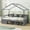 Gray, variant on Costway Twin Size House Bed Wooden Platform Bed Frame with Roof & 14 Storage Cubes Gray