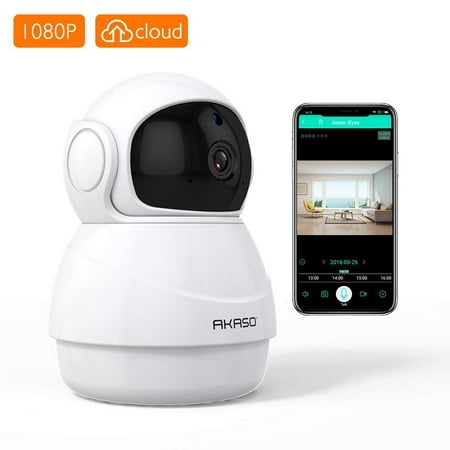 Wireless Security Camera 1080P WiFi IP - AKASO HD Baby/Pets Monitor with Two-Way Audio, Phone APP Remote Access, Motion Detect, SD Card/Cloud Storage, Panoramic Navigation,3D Positioning (Best Way To Detect Touch Device)