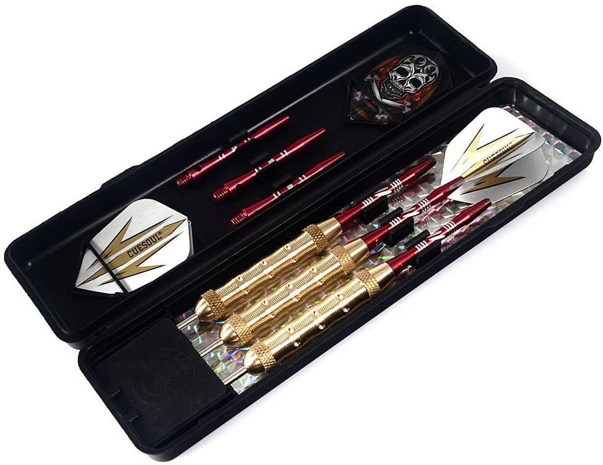 CUESOUL Steel Tip Darts 22g Barrel with Dart Shaft and Dart Flight with Dart Case - image 2 of 8