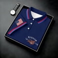 thumbnail image 5 of Hogleaql Usa Polo Shirts for Men Short Sleeve Collared Usa 1776-2026 Button Tops 250th Anniversary Usa Patriotic Fashion Tshirt Navy XL, 5 of 6