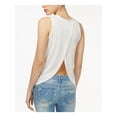 thumbnail image 2 of Carbon Copy Womens Split Back Tank Top, White, Large, 2 of 4