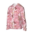 thumbnail image 2 of KLL Rose Flowers Print Men's Women’s UPF 50+ Sun Protection Outdoor Hoodie Jacket Long Sleeve Fishing Hiking Performance Shirt-XX-Large, 2 of 6