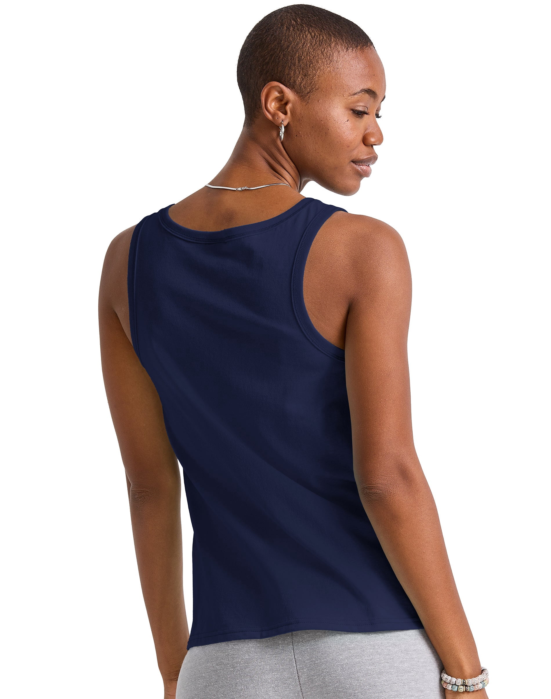 Hanes Essentials Women’s Cotton Tank Athletic Navy S