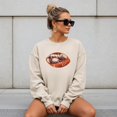 thumbnail image 5 of Ink-Printed Glitter Effect Football Sweatshirt for Women and Teens Cute Girly Football Season Game Day Pullover Sand Sweatshirt Adult Medium, 5 of 8
