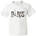 thumbnail image 3 of Inktastic Paris Eiffel Tower with Flowers Youth T-Shirt, 3 of 5