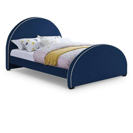 Meridian Furniture Brody Navy Velvet Queen Bed