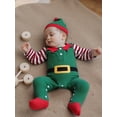 thumbnail image 3 of BemeyourBBs 2Pcs Christmas Outfits Newborn Baby Romper for Boy Long Sleeve Jumpsuit Hat, 3 of 9