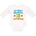 thumbnail image 3 of Inktastic My Great Grandpa is Awesome Grandkid Boys or Girls Long Sleeve Baby Bodysuit, 3 of 5