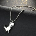 thumbnail image 5 of Fashion Women Stackable Streetstyle Men Trendy Statement Dinosaur Pendant Couples Necklaces Jewelry Dragon Chains B, 5 of 8